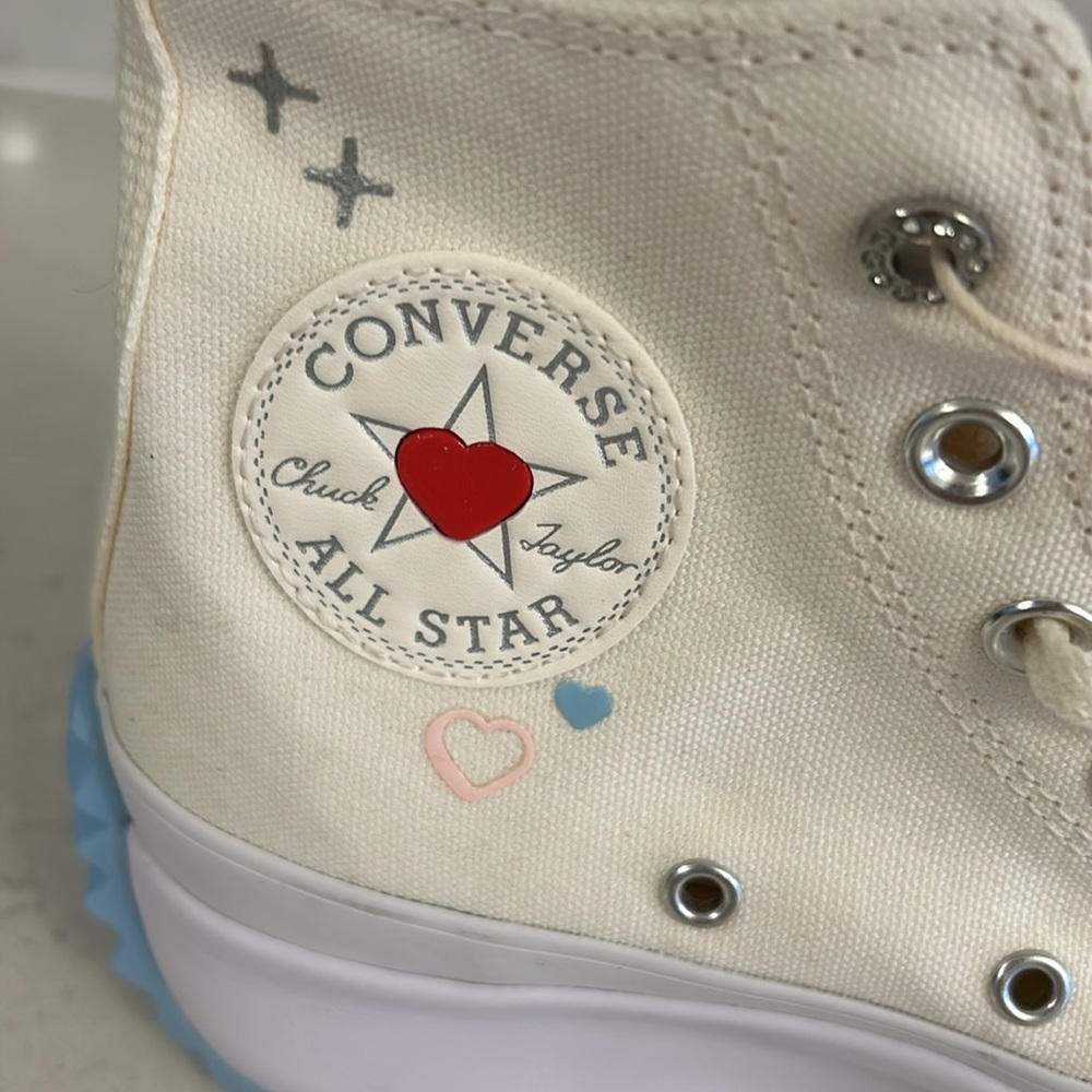 CONVERSE CHUCK TAYLOR RARE   Run Star Hike Platform Y2K HEART sneakers. - Picture 3 of 15